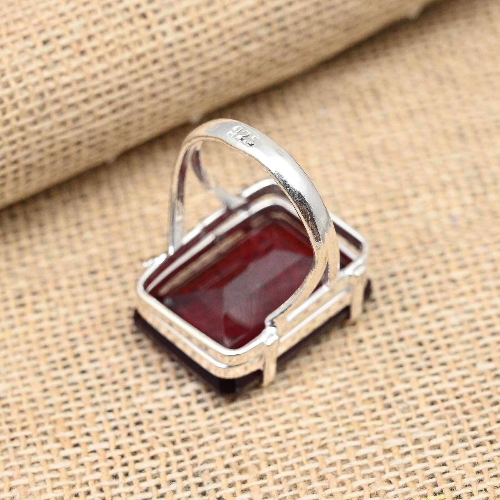 Red Garnet Gemstone Handmade 925 Solid Sterling Silver Jewelry Ring