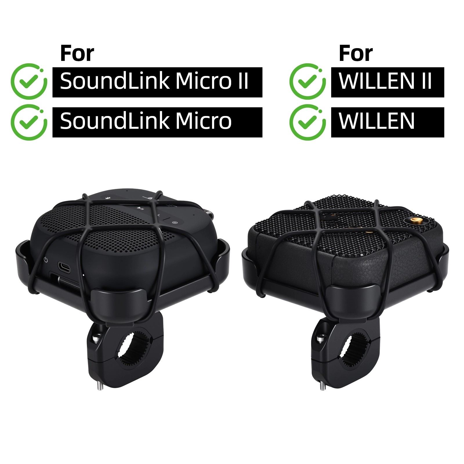 Mount for Bose SoundLink Micro 2 Micro Marshall WILLEN 2 WILLEN Speaker Bicycle