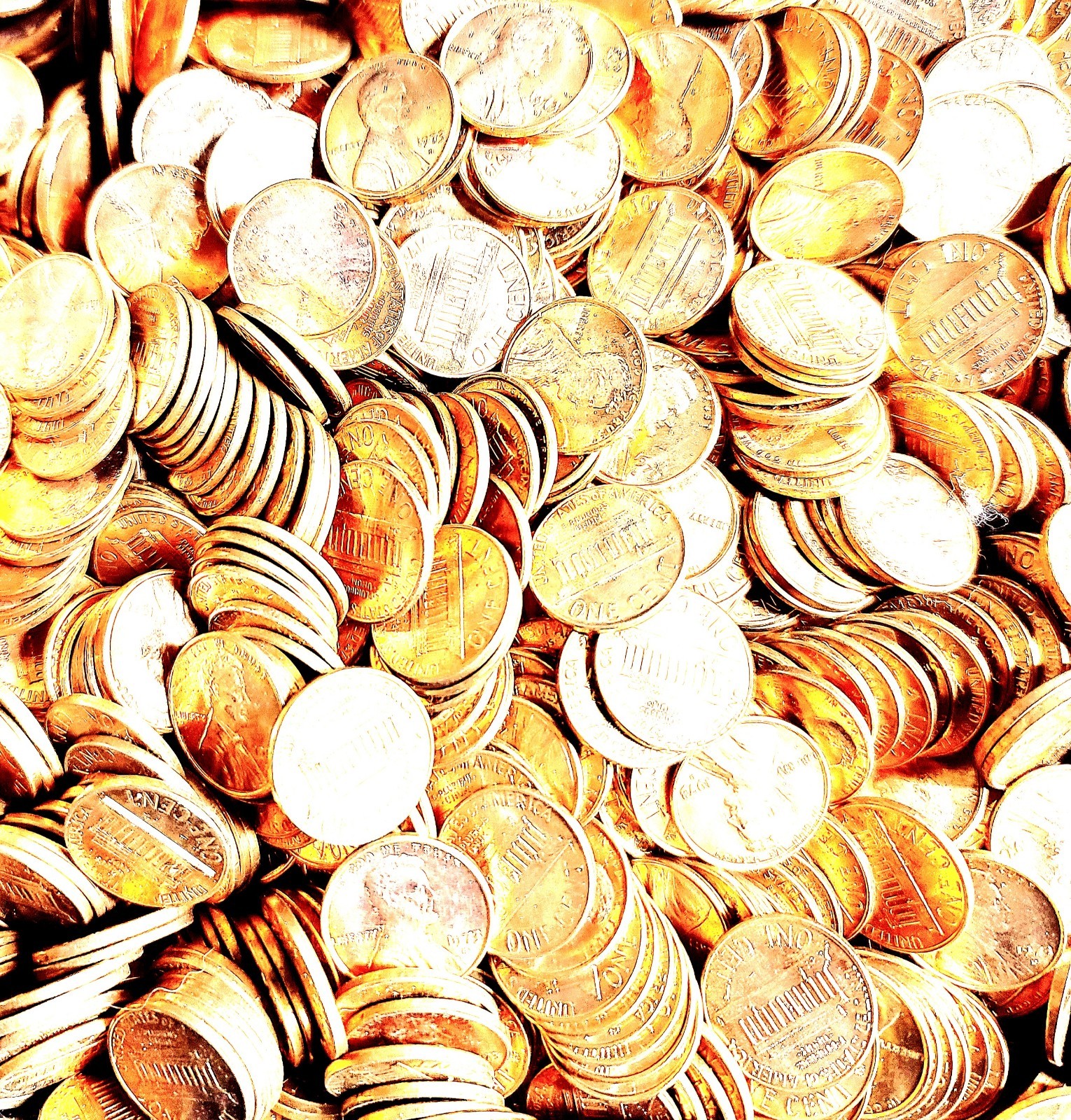 Roll of  1973-D "BU"  LINCOLN  CENTS  50 COINS out of original bank bag