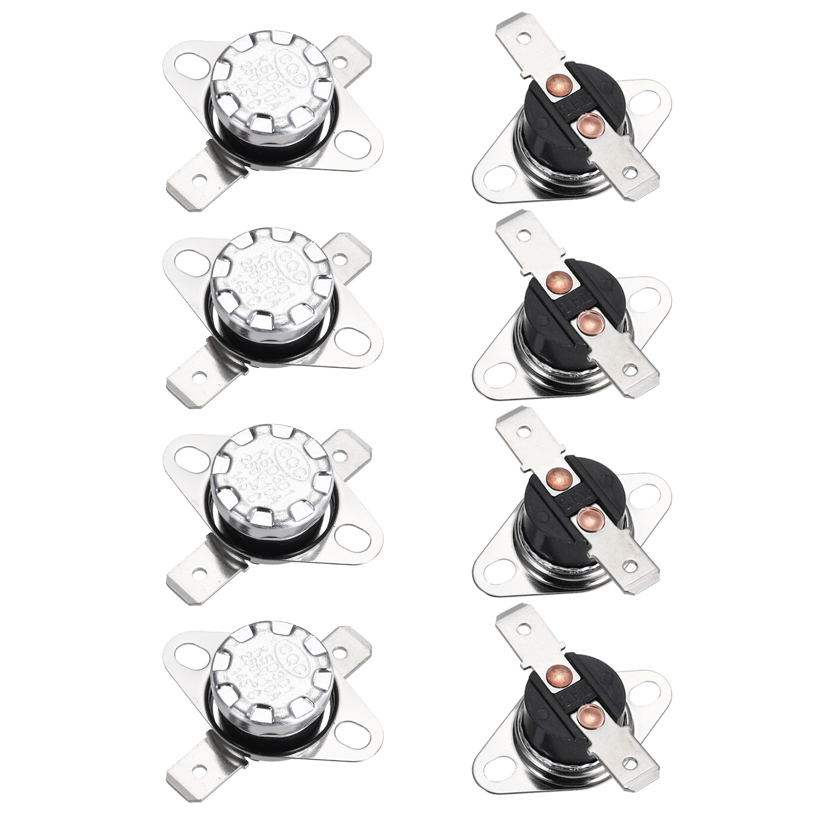 8PCS Temperature Control Switch Thermostat 145°C 10A N.C 6.3mm Pin