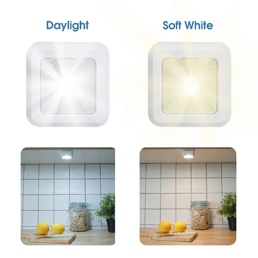 Wireless LED Puck Lights, 5-Pack, 100-Lumens, Remote Included