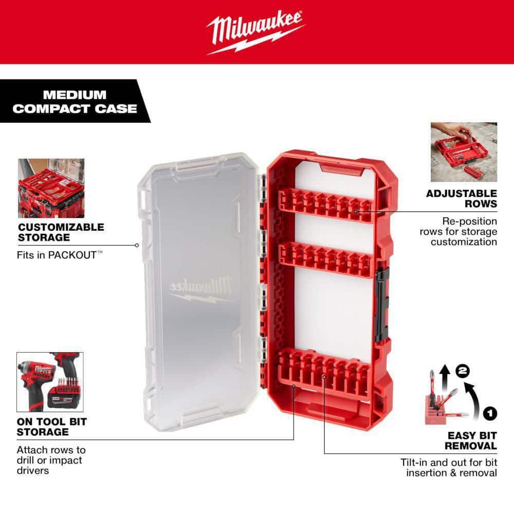 Milwaukee Customizable Medium Compact Case Impact Driver Accessories PACKOUTS