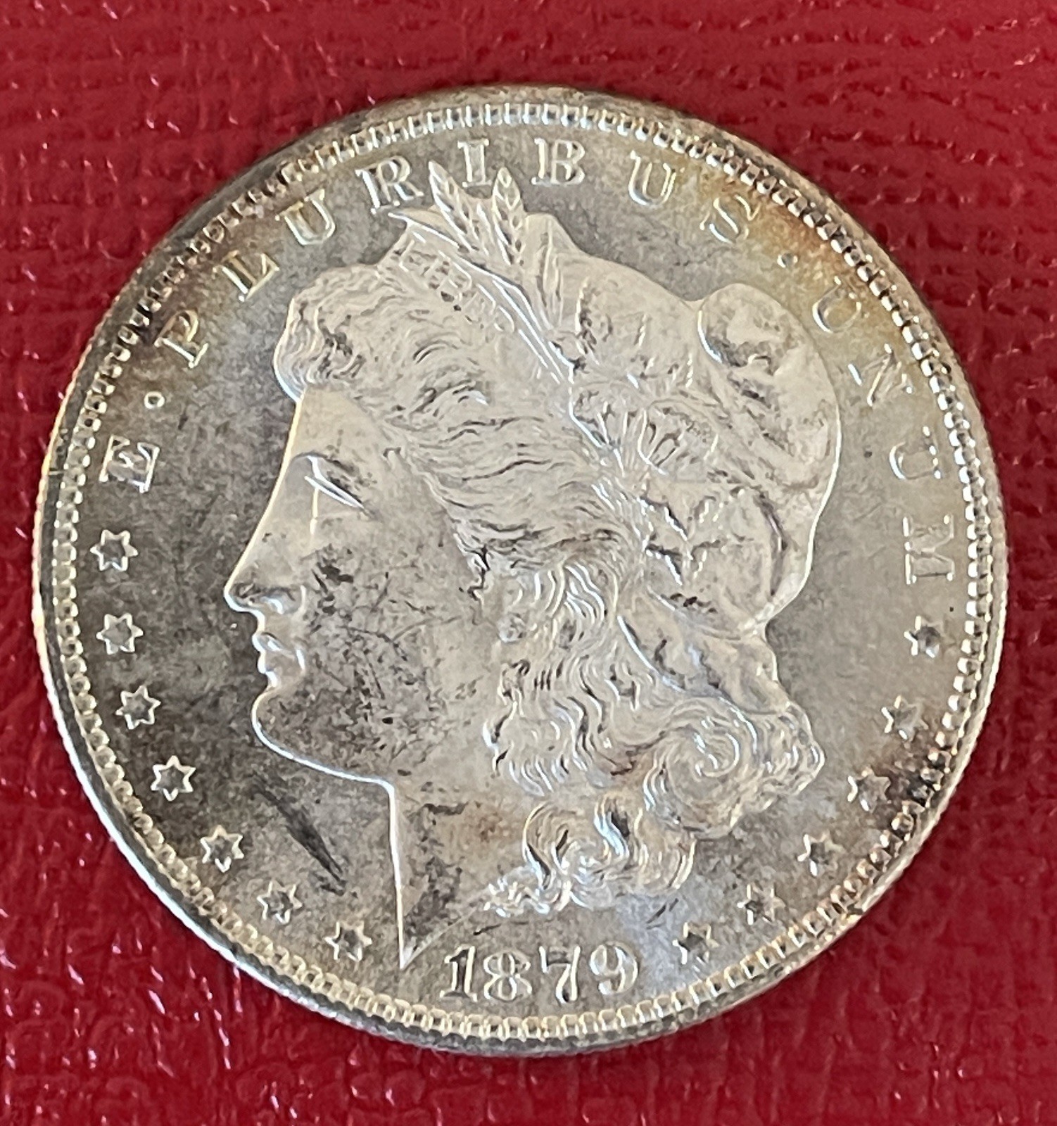 1879 S Morgan Silver Dollar, Choice to Gem Uncirculated.