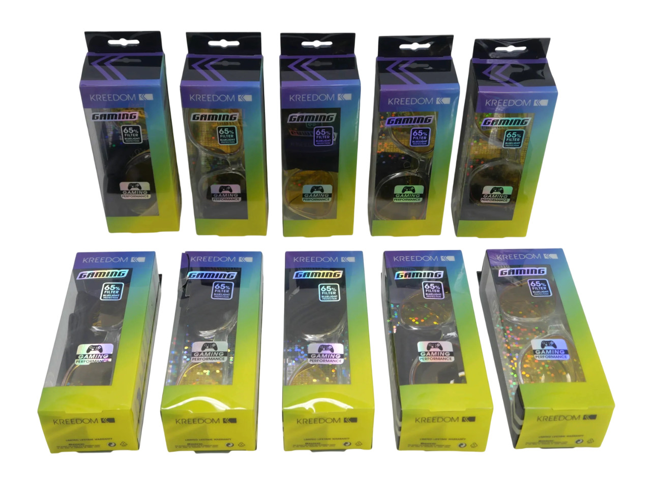 Lot Of 10 Kreedom Gaming Glasses - Free Shipping
