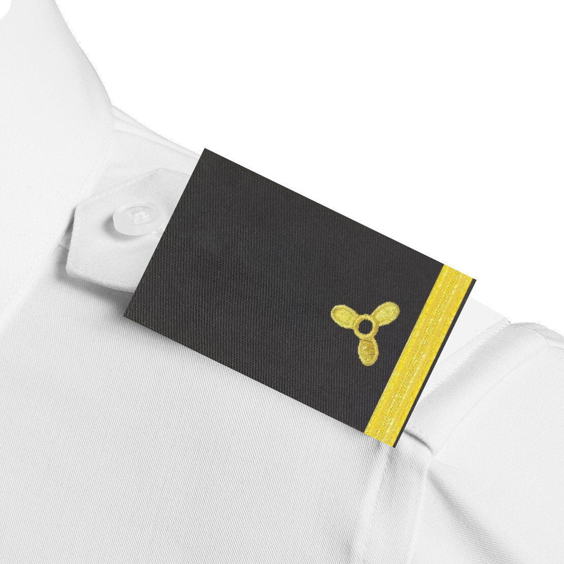 BuyStripes Engineer Uniform Shoulder Board Epaulets Gold Propeller & One Bar