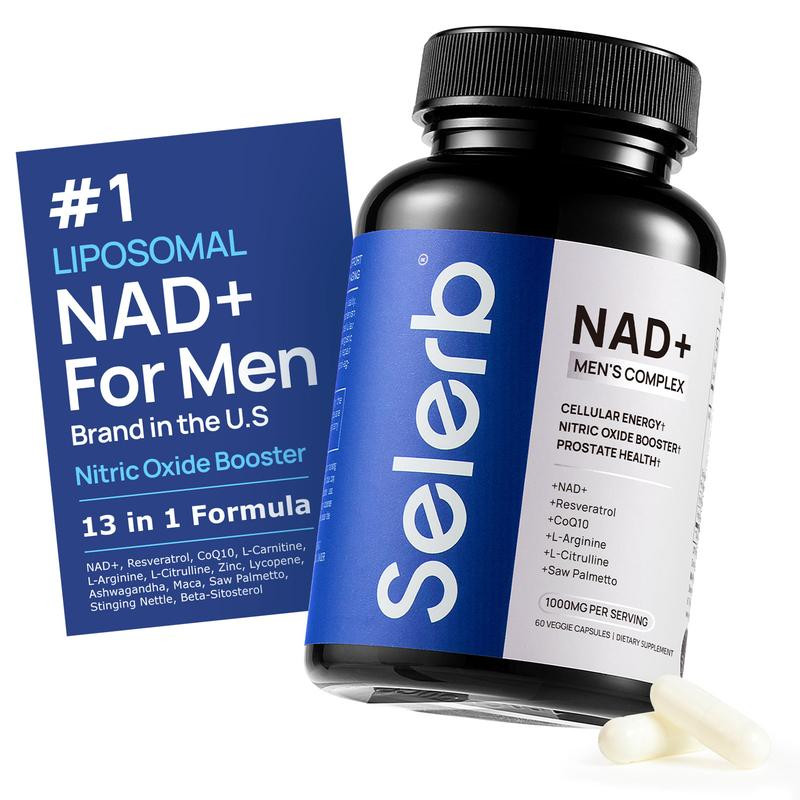 Selerb NAD+ Supplement for Men – With  Liposomal-NAD+,CoQ10, L-Carnitine, L-Argi