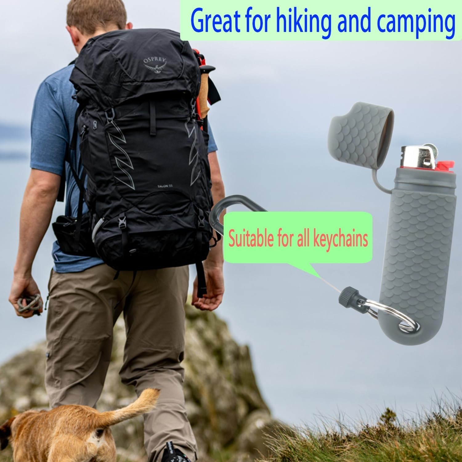 2 Pack Gray Waterproof Lighter Case for BIC New