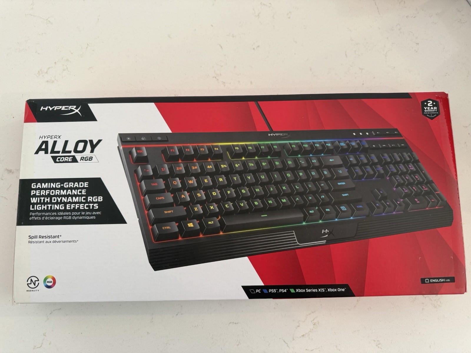HyperX Alloy Core RGB - Gaming Keyboard - US Layout - NEW