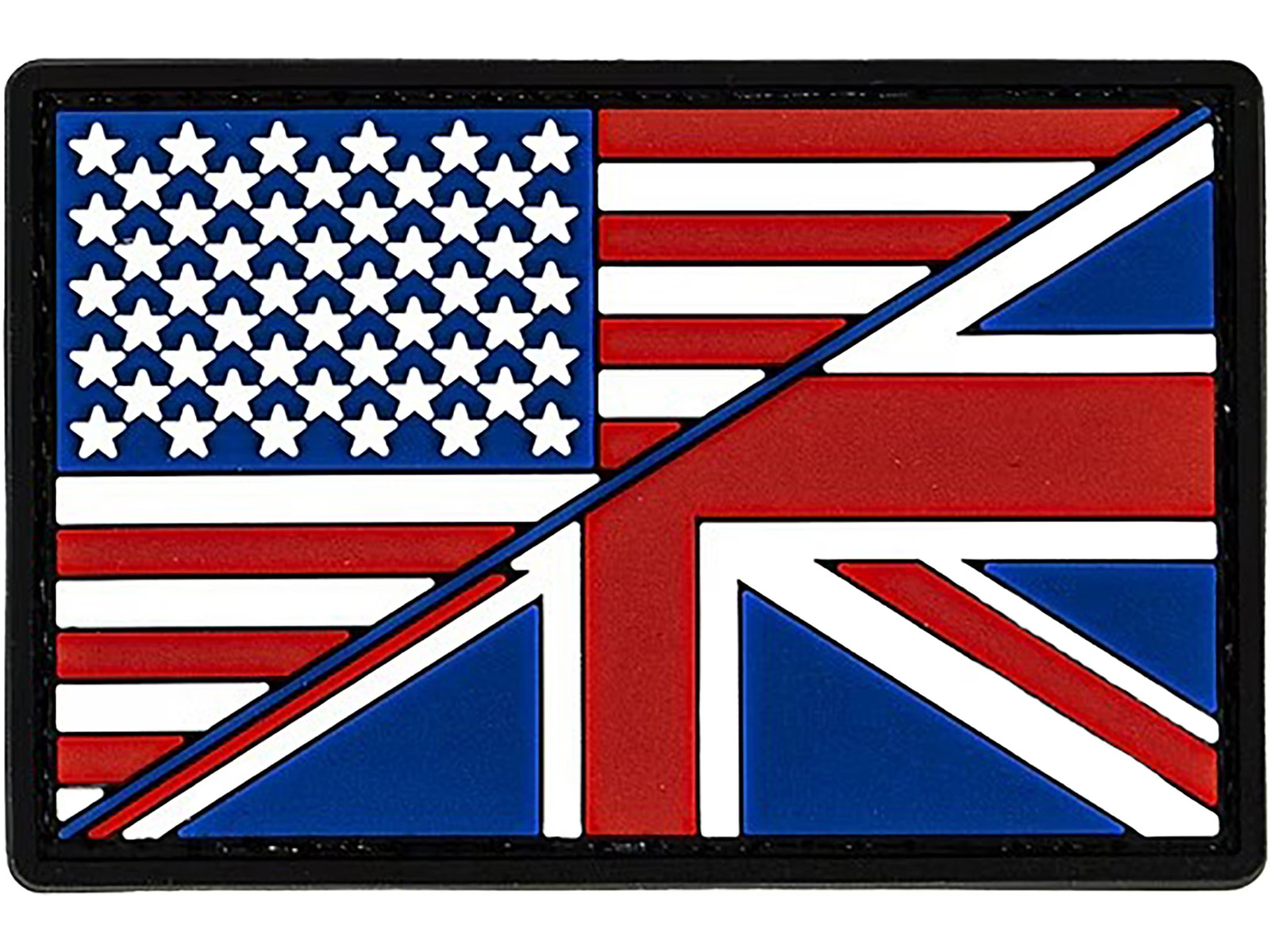 Merica Life US Old Glory and UK Union Jack Flag Combination PVC Morale Patch