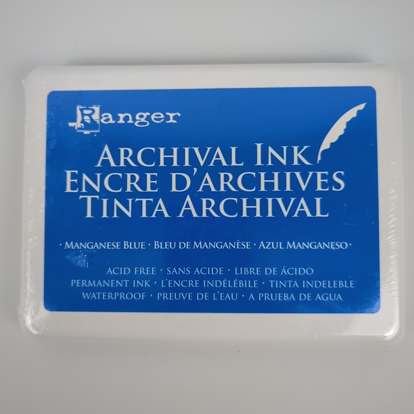 Ranger Archival Ink MANGANESE BLUE Jumbo Ink Pad #3  Waterproof, AcidFree, Perma