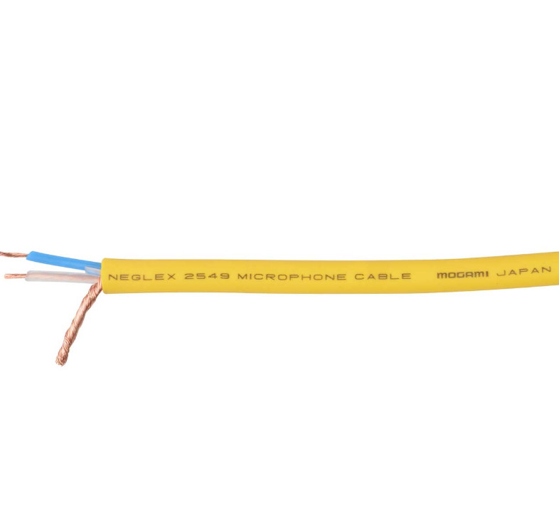 MOGAMI YELLOW TRS CABLE 5 FT NEUTRIK 1/4" CONNECTORS 2549 NP3X PATCH