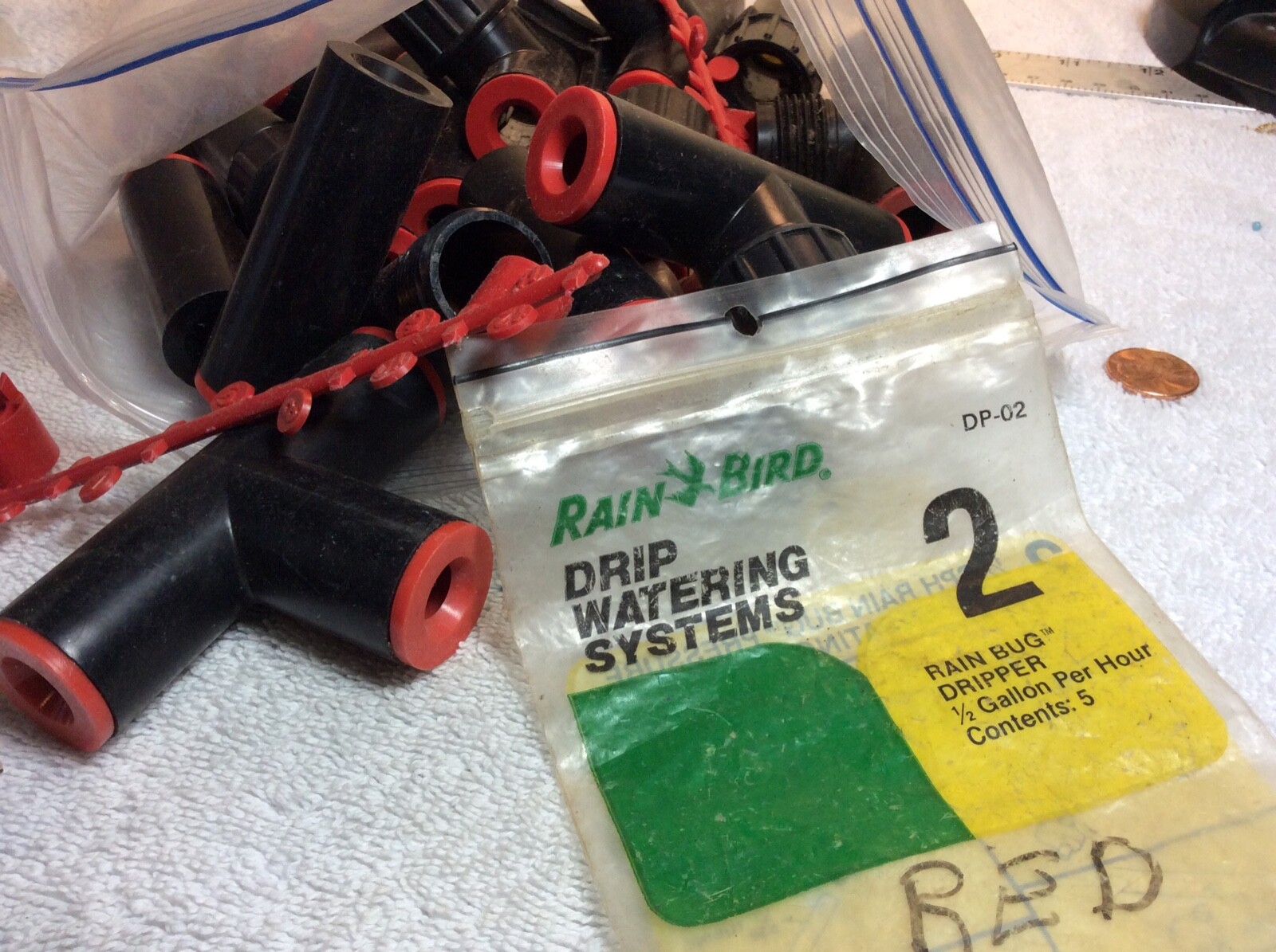 Rain Bird Drip Watering System RED 1/2 gallon per hour vintage