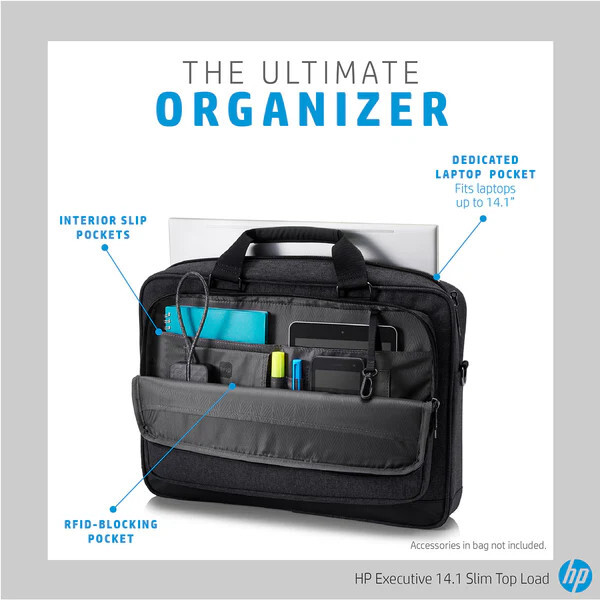 HP Laptop Bag Executive 14 .1 Inch Slim Top Load Carrying Case - Black