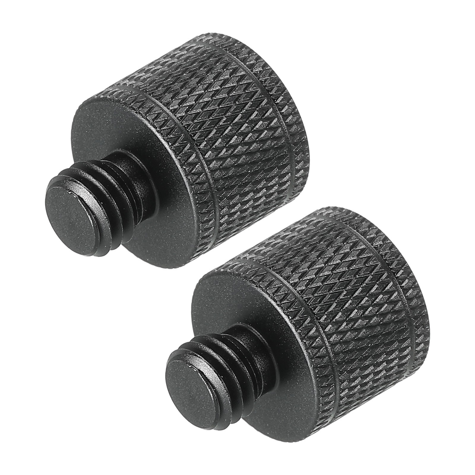 Mic Stand Adapter M8 Male to M6 Female Camera Screw Thread Adapter Black 2Pack