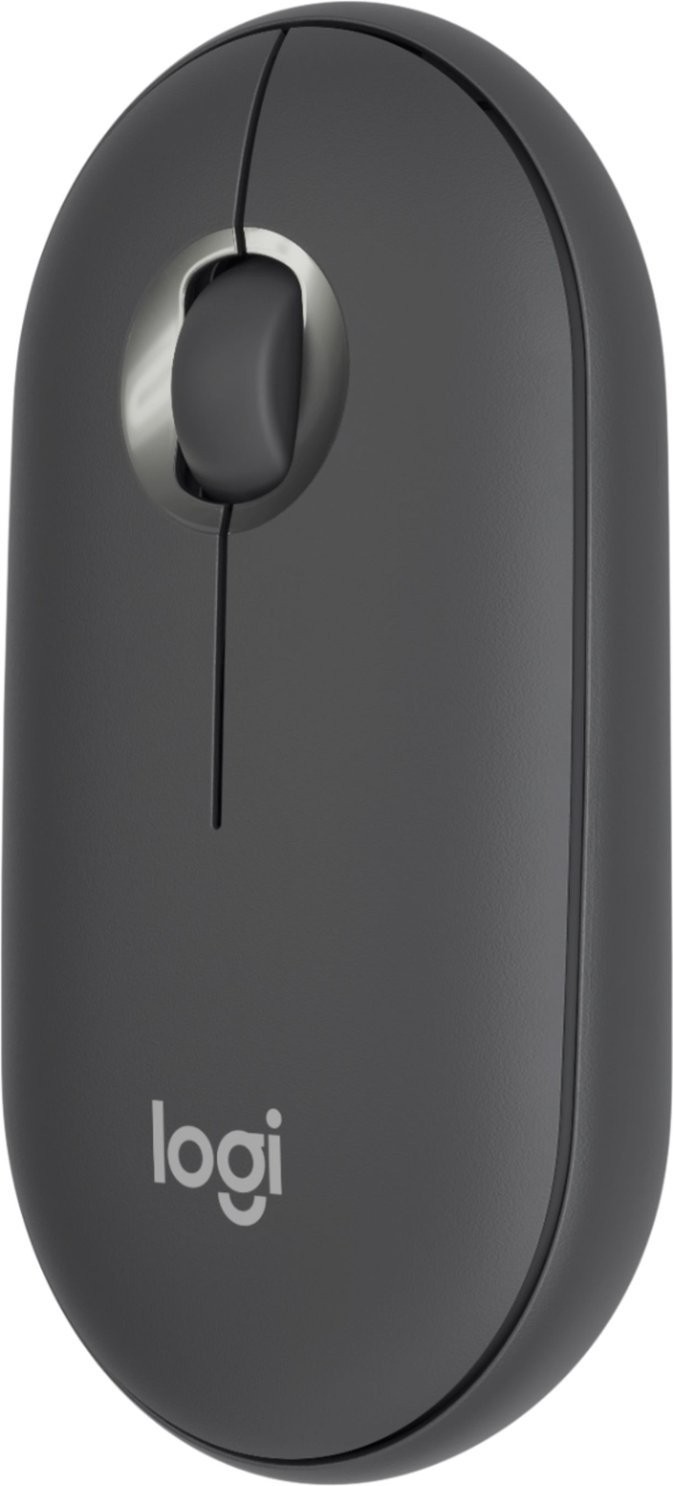 Logitech Pebble i345 Bluetooth Optical Ambidextrous Mouse for iPad - Graphite