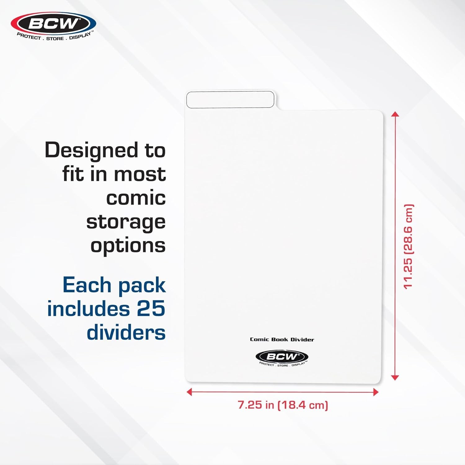 Durable 25-Pack Comic Book Dividers - Archival Polyethylene with Write-On Tabs