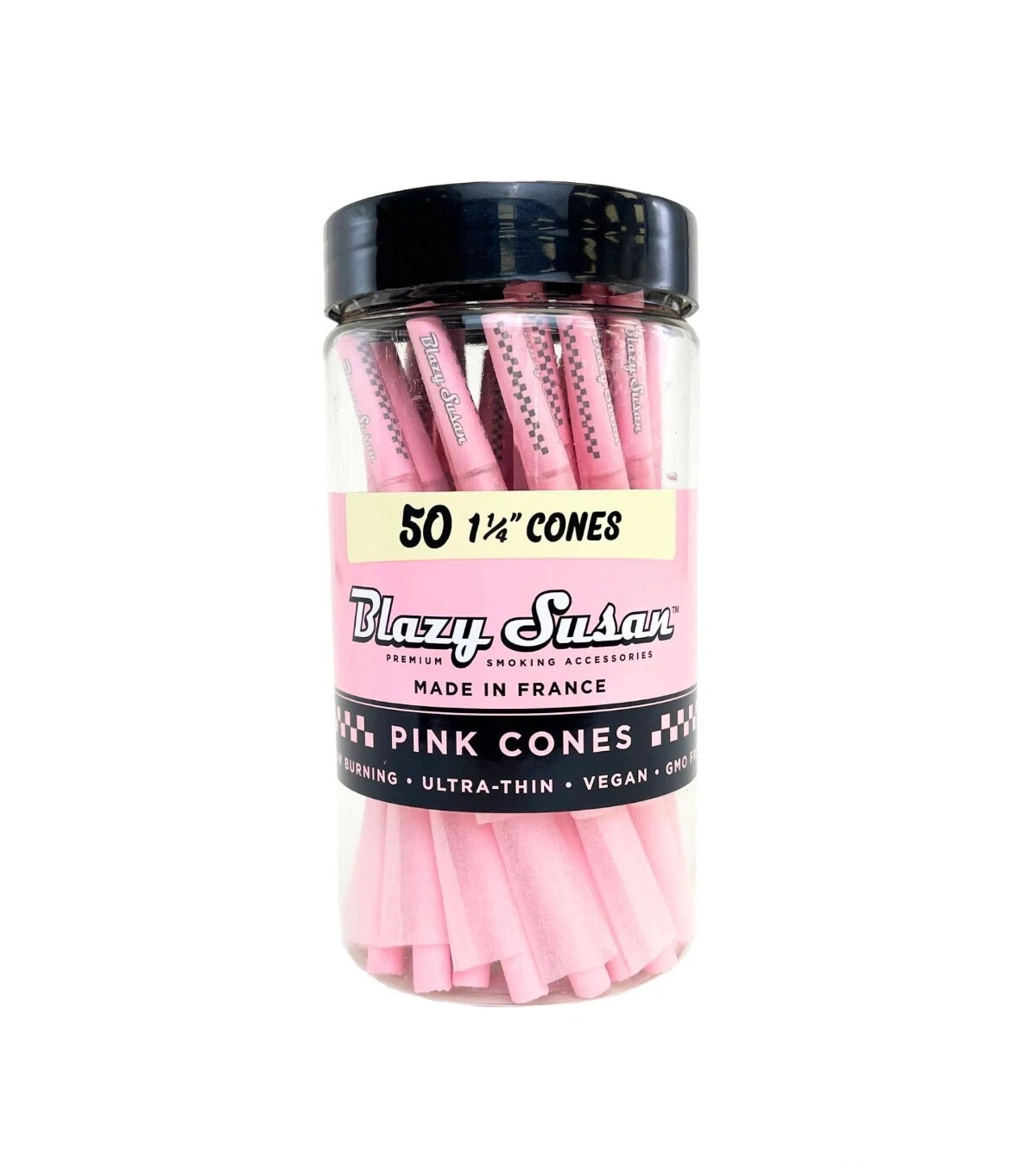 Blazy Susan Pink Cone 1 1/4 Pre Rolled Cones -50ct