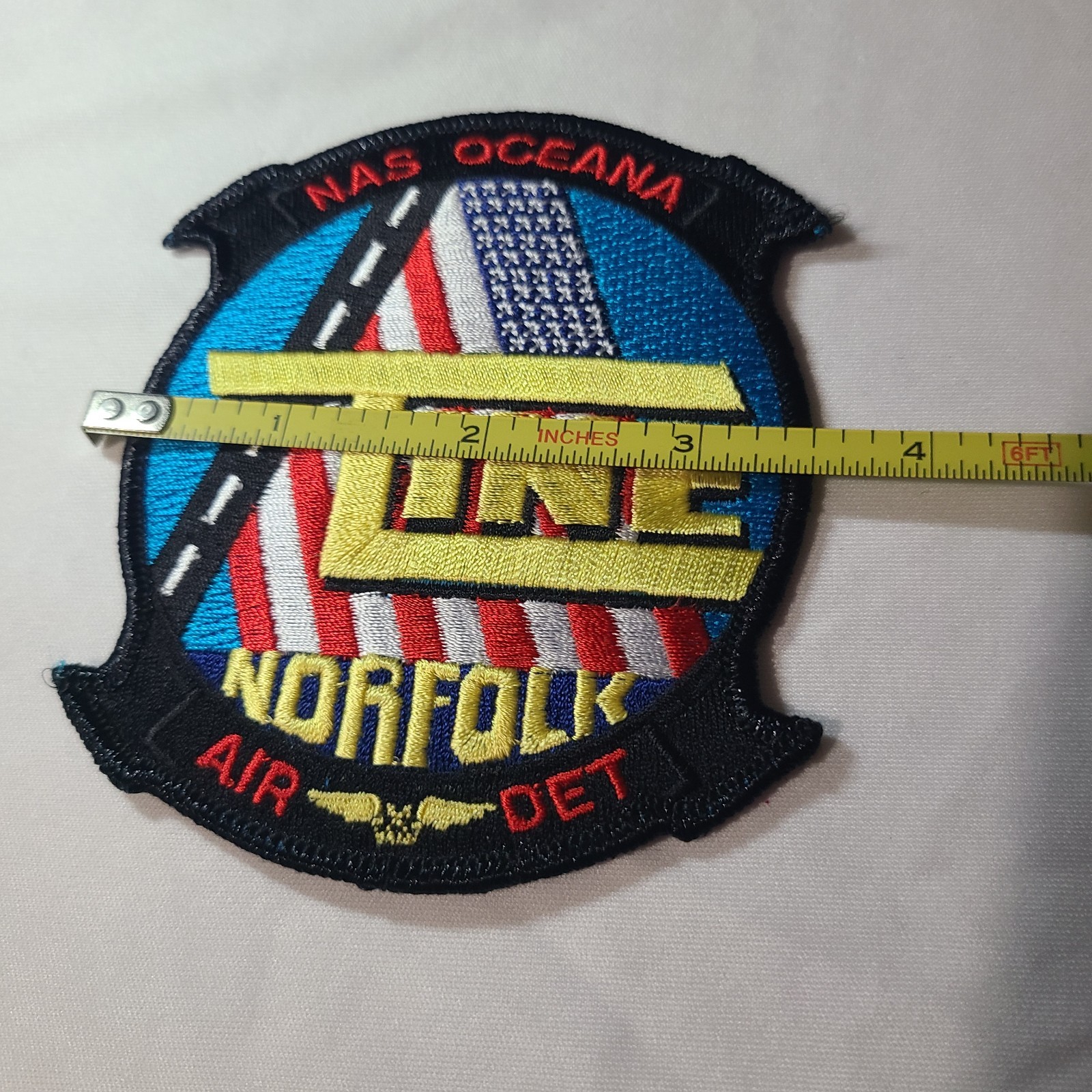 NAS Naval Air Station Oceana Norfolk Virginia US Navy T Line Air Det. Patch 4"