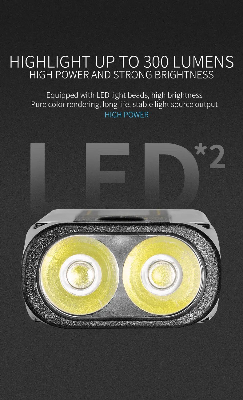 Mini Rechargeable LED Flashlight Magnetic Work Light COB Side Light Power Bank