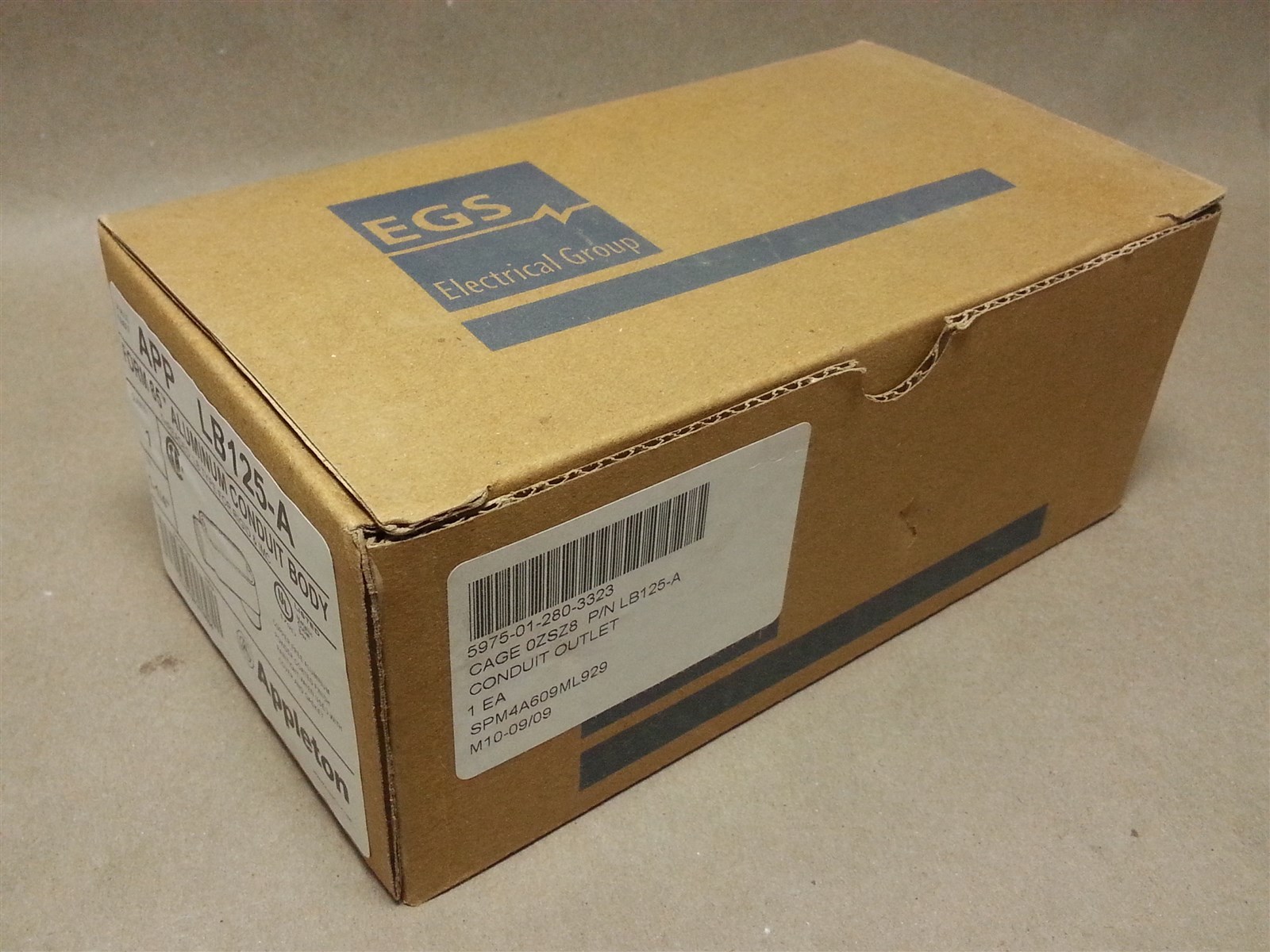 EGS Aluminum Oblong Conduit Outlet Box Body Enclosure Part # LB125-A