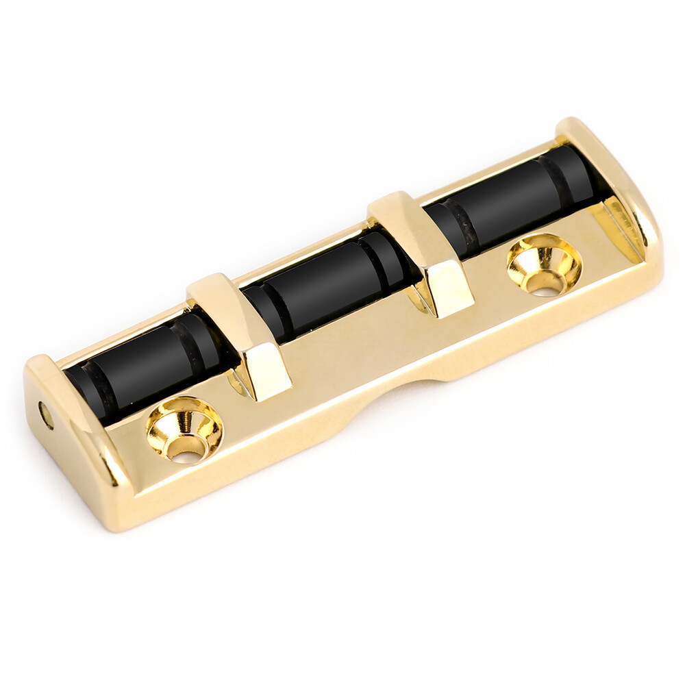 6 String Metal Guitar Roller Nut 3 saddles for Strat Tele Electric Guitar Gold
