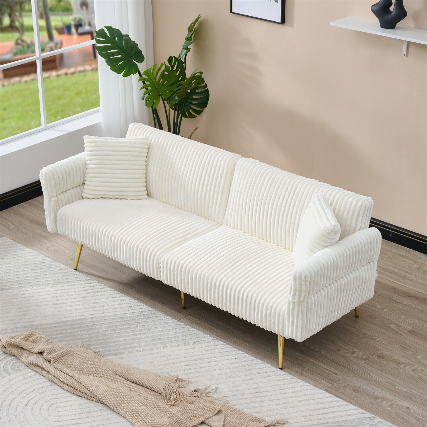 79'' Convertible Sleeper Sofa Bed Loveseat Sofa Couch Folding Futon Sofa Bed