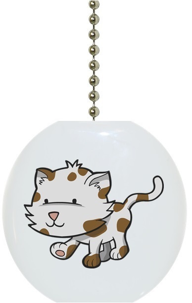Spotted Kitten Solid CERAMIC Ceiling Fan Light Lamp Pull