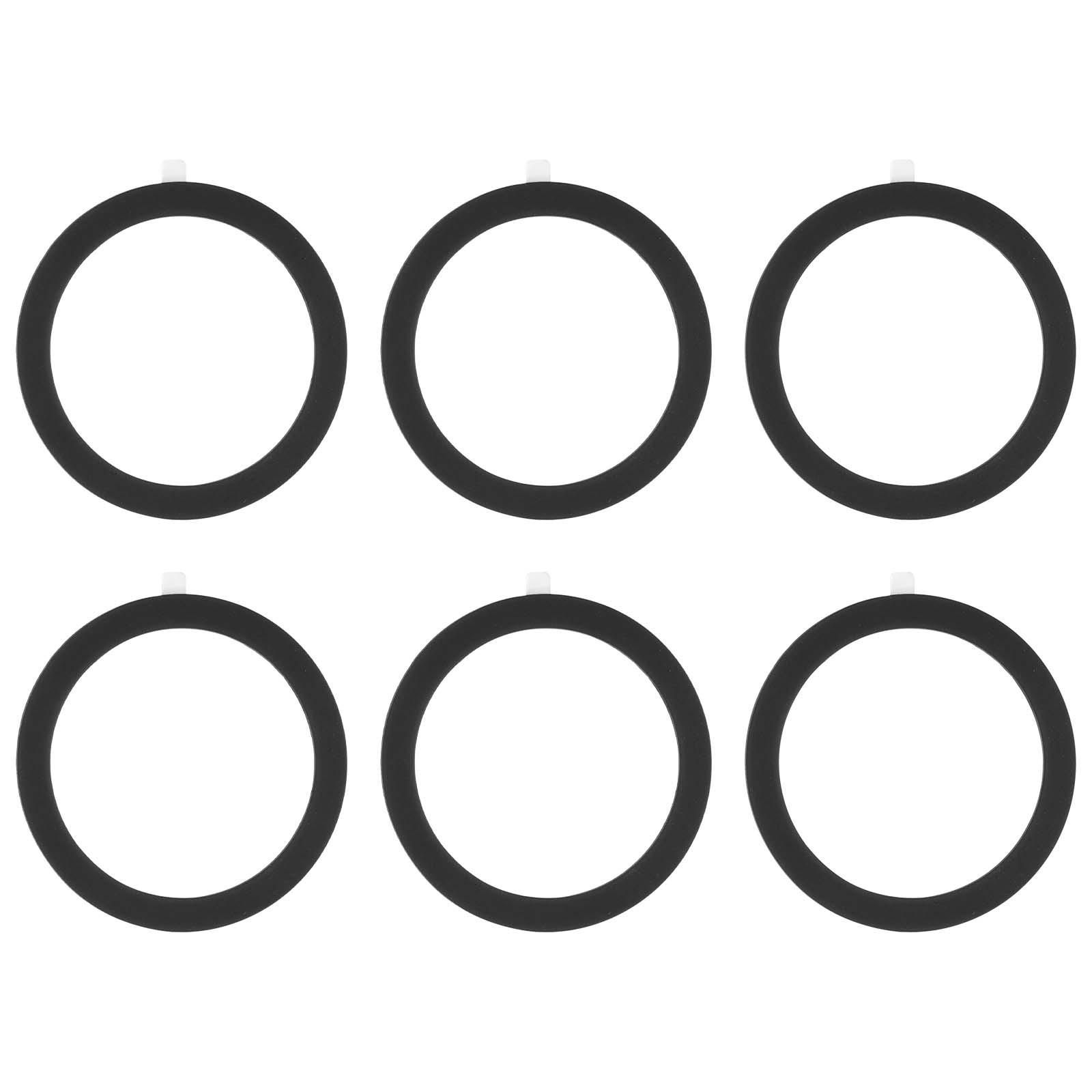 Universal Round Magnetic Adapter Ring, 6 Pcs Sticker Ring, Black