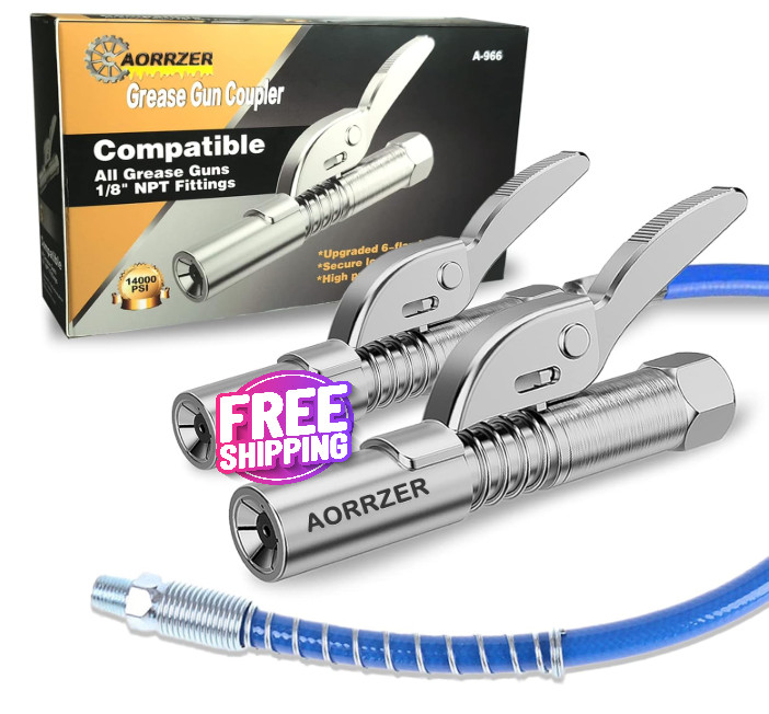 Acoplador Para Pistola De Engrase 12000 PSI Bloqueo Y Liberación Rápida 1/8" NPT