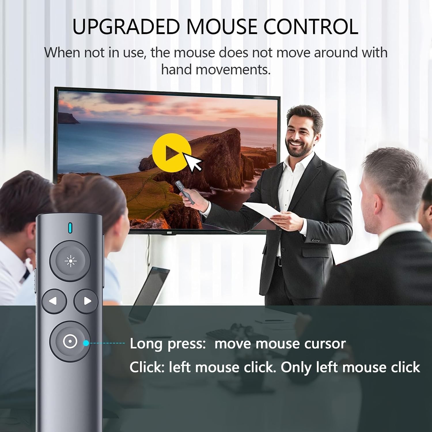Norwii Wireless Presentation Clicker Digital Pointer N95s Pro 32G Green Light