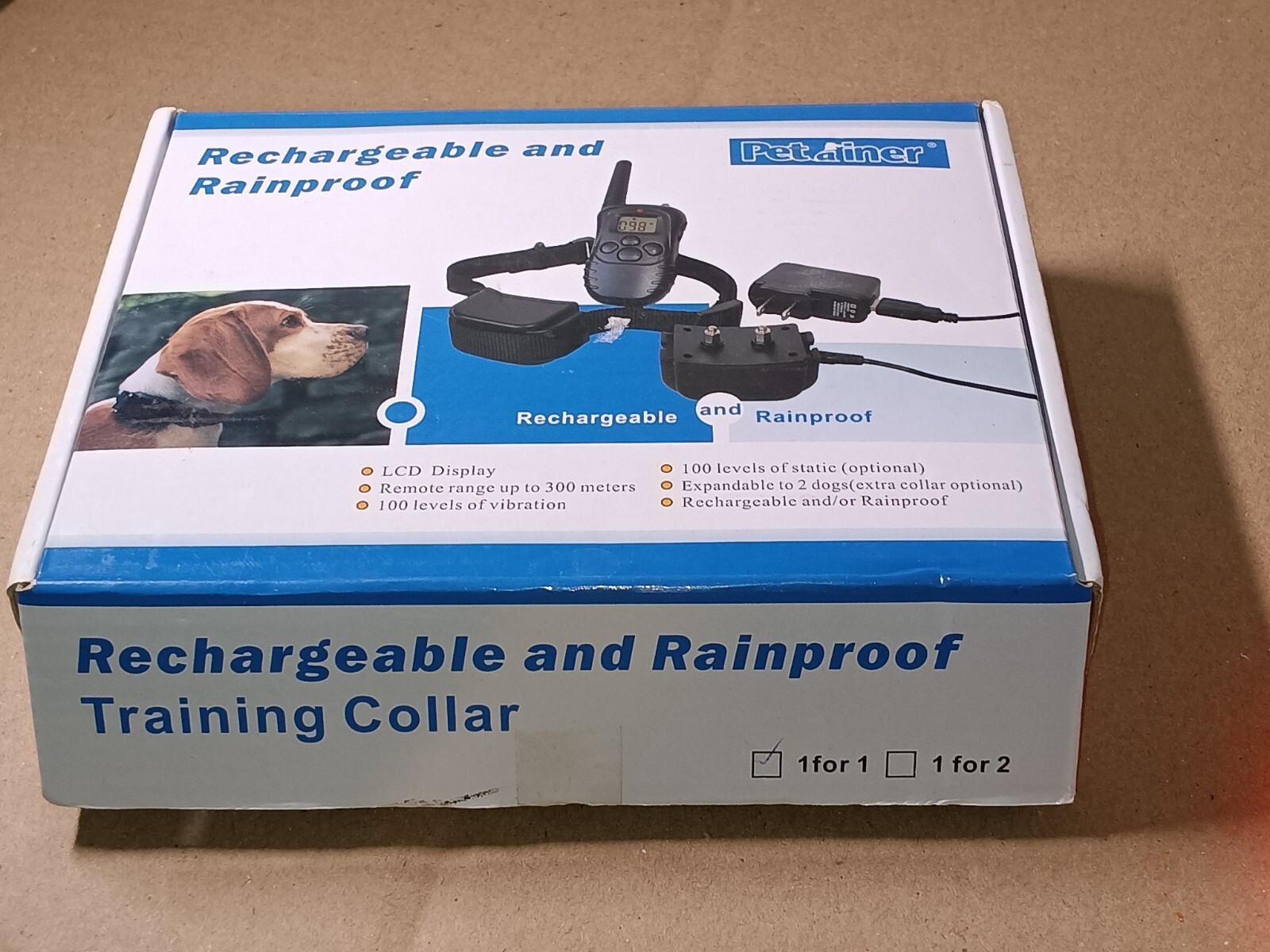 Petainer Rechargeable & Rainproof Training Collar Expandable LCD Display
