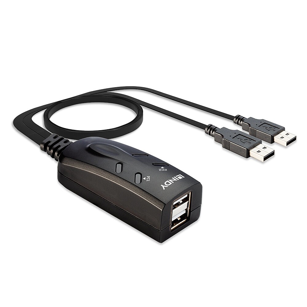 Lindy KM keyboard , Mouse Switch USB for 2 PCs