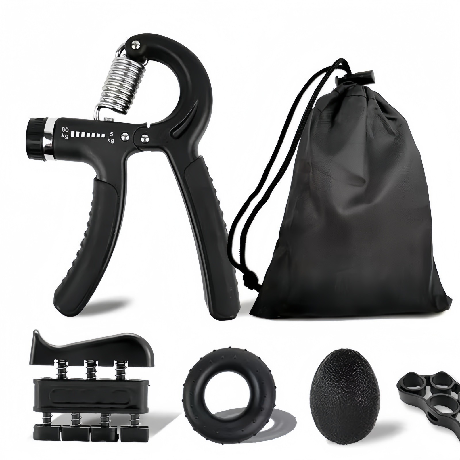 Adjustable Hand Grip Strengthener 11-132lbs Forearm Exerciser Muscle Recovery