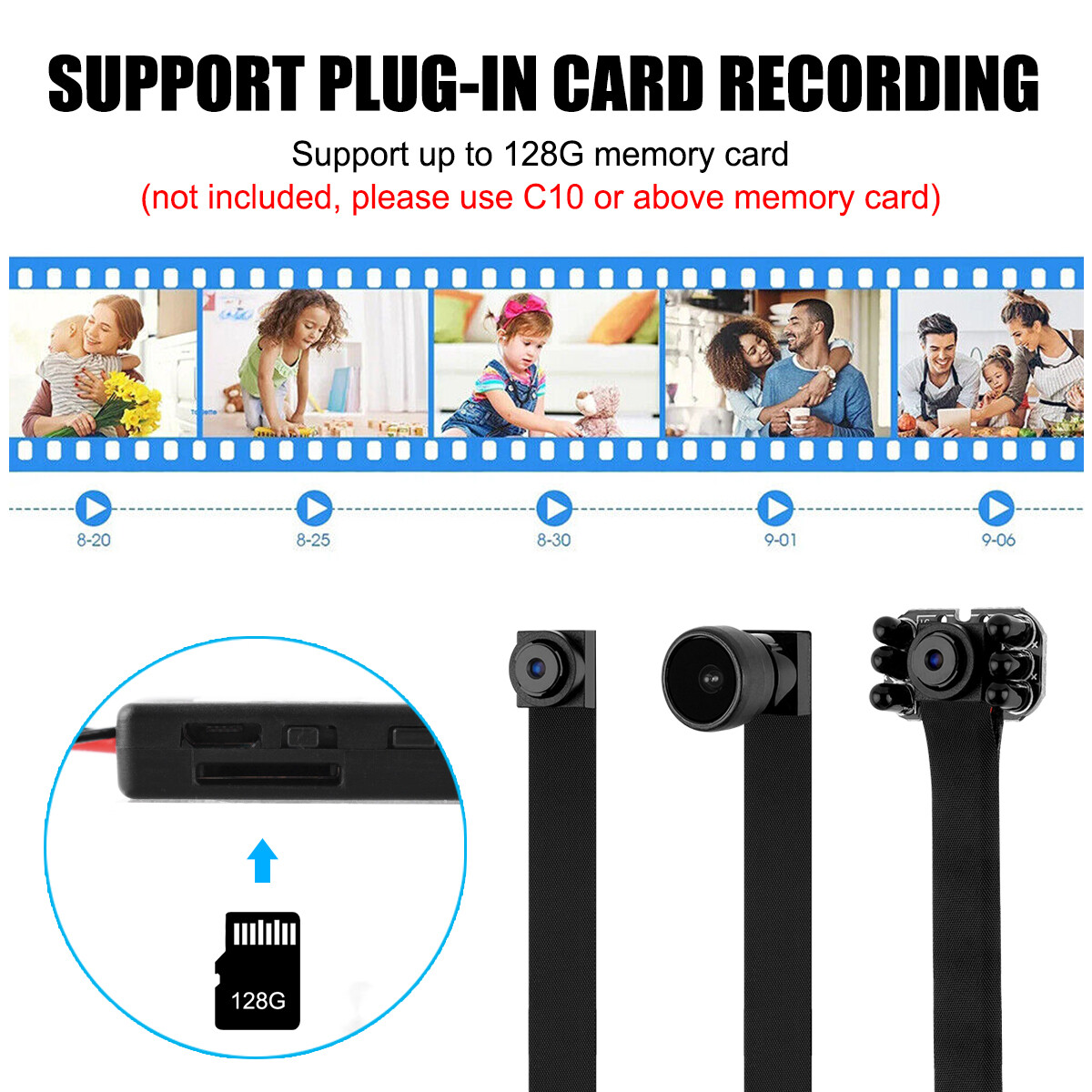 HD 1080P Mini Wifi Camera DIY Pinhole Security Motion Detection DVR 2000mAh 32G