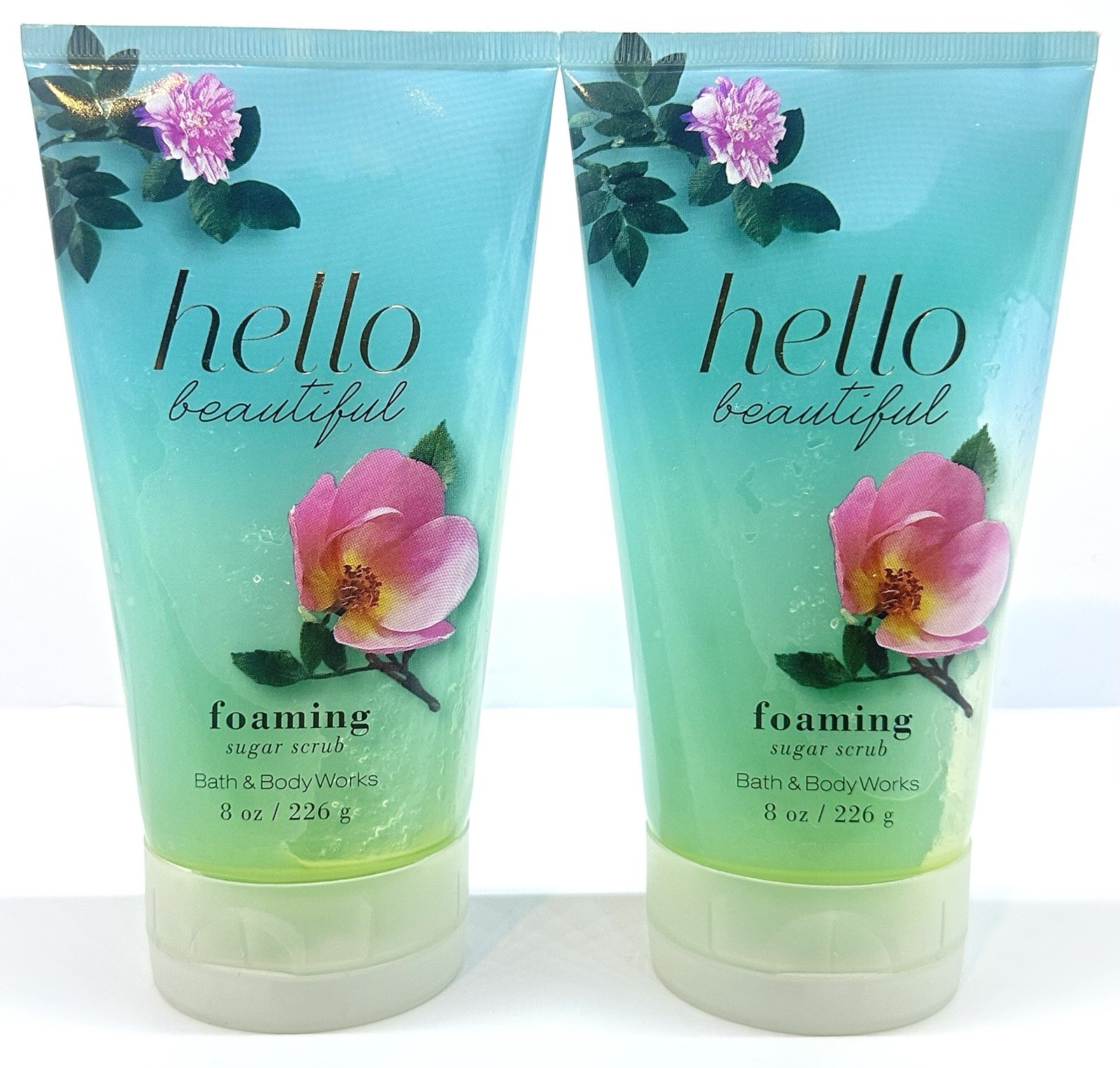 2x Bath & Body Works Hello Beautiful Foaming Sugar Scrub, 8 fl oz, New & Sealed
