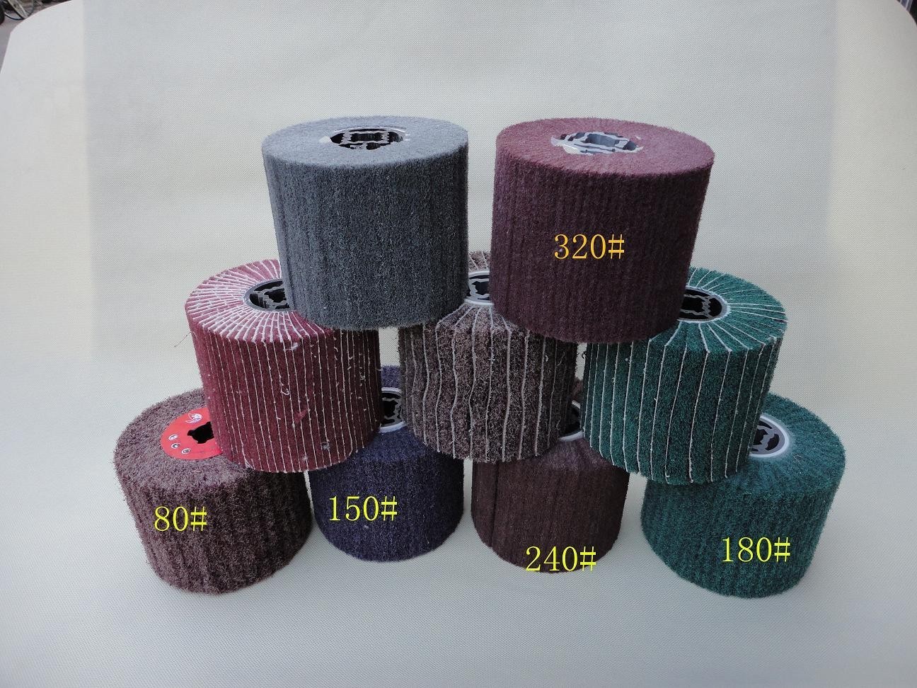 2 Pieces Fleece Wheel Grit 180 Burnishing Sander Metabo Abrasive Flap Non-Woven