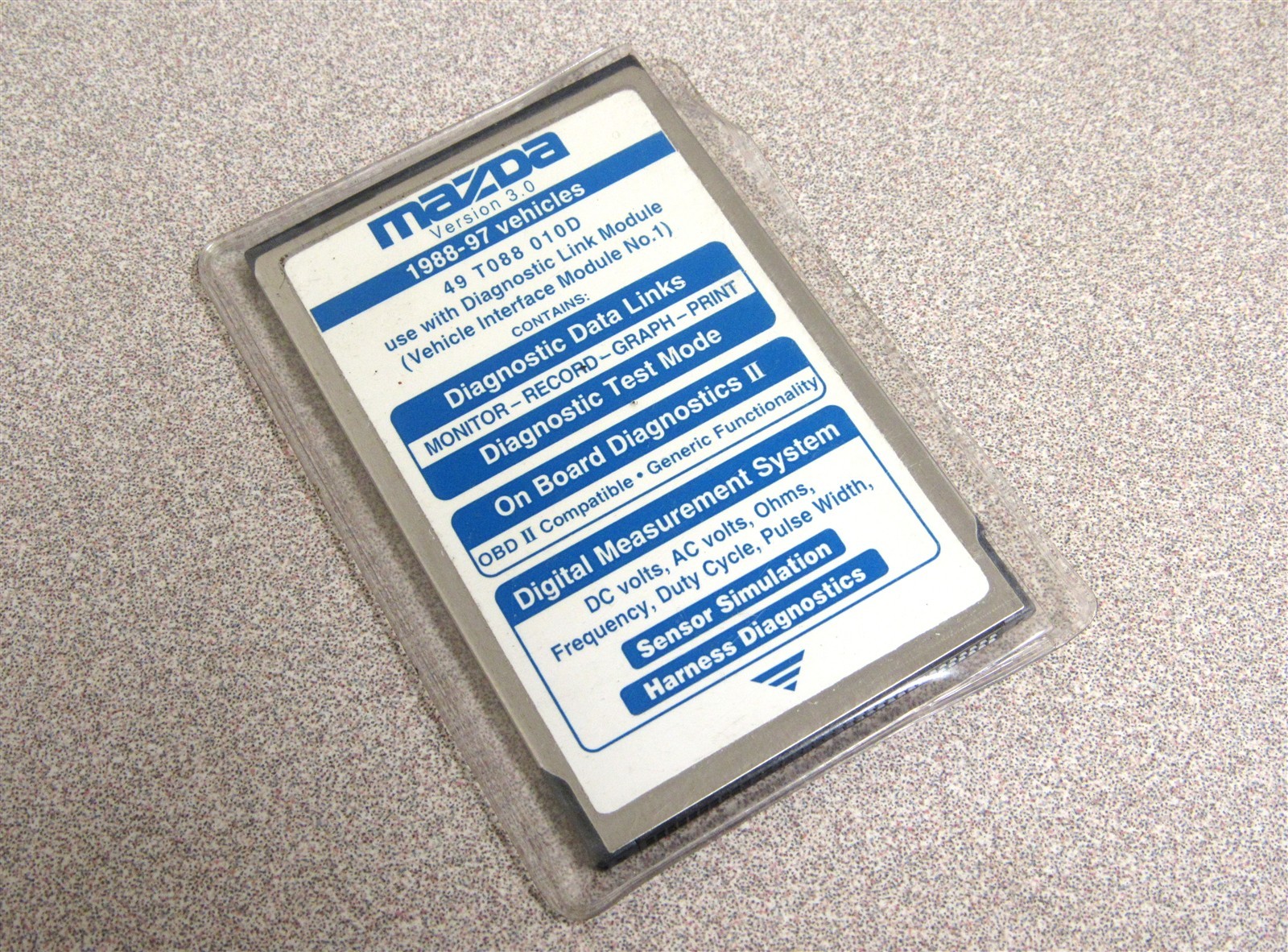 Mazda 49-T088-010D NGS Scan Tool Data Transfer Card Version 3.0 1988 1997