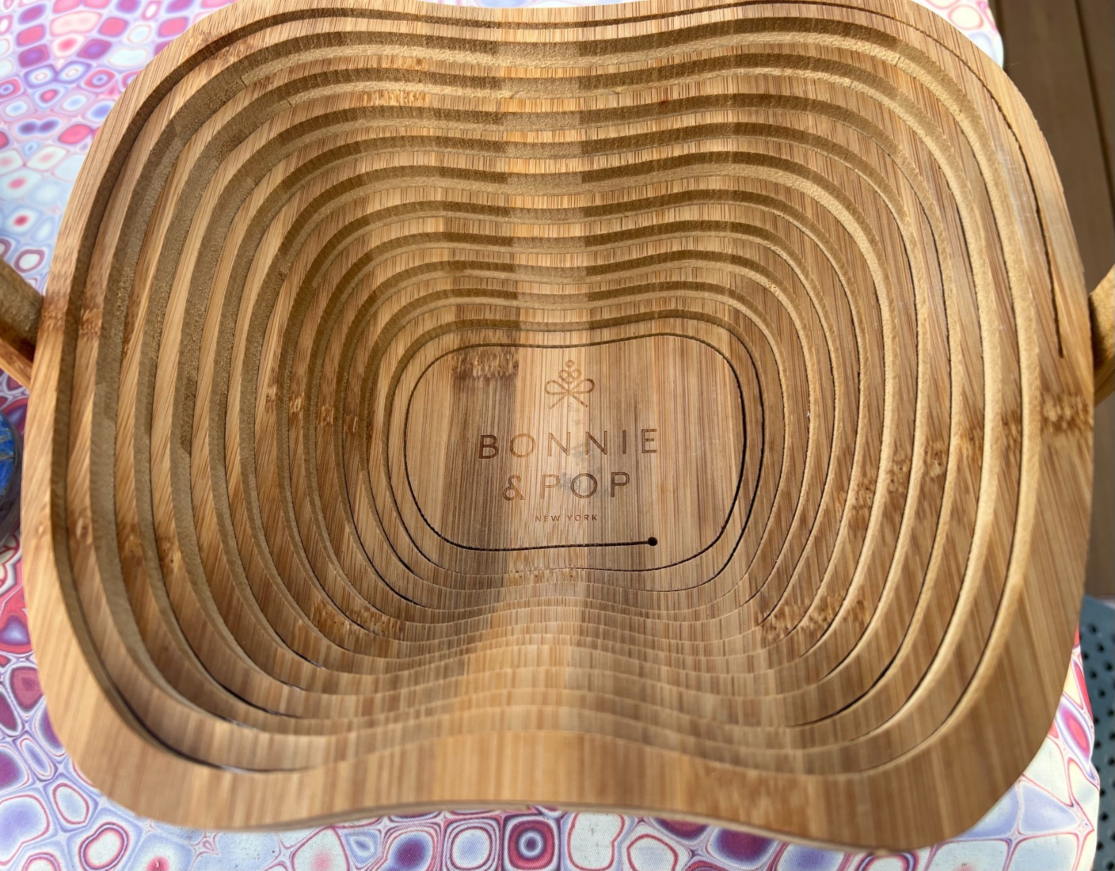 Bamboo Fruit Basket / Bowl- Bonnie & Pop - Folds flat