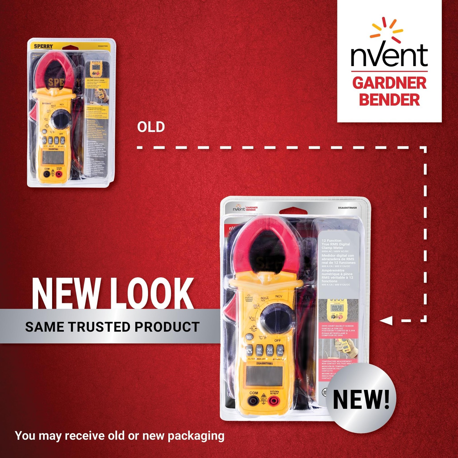 Sperry Instruments DSA600TRMS 12 Function True RMS Digital Clamp Meter, Yellow