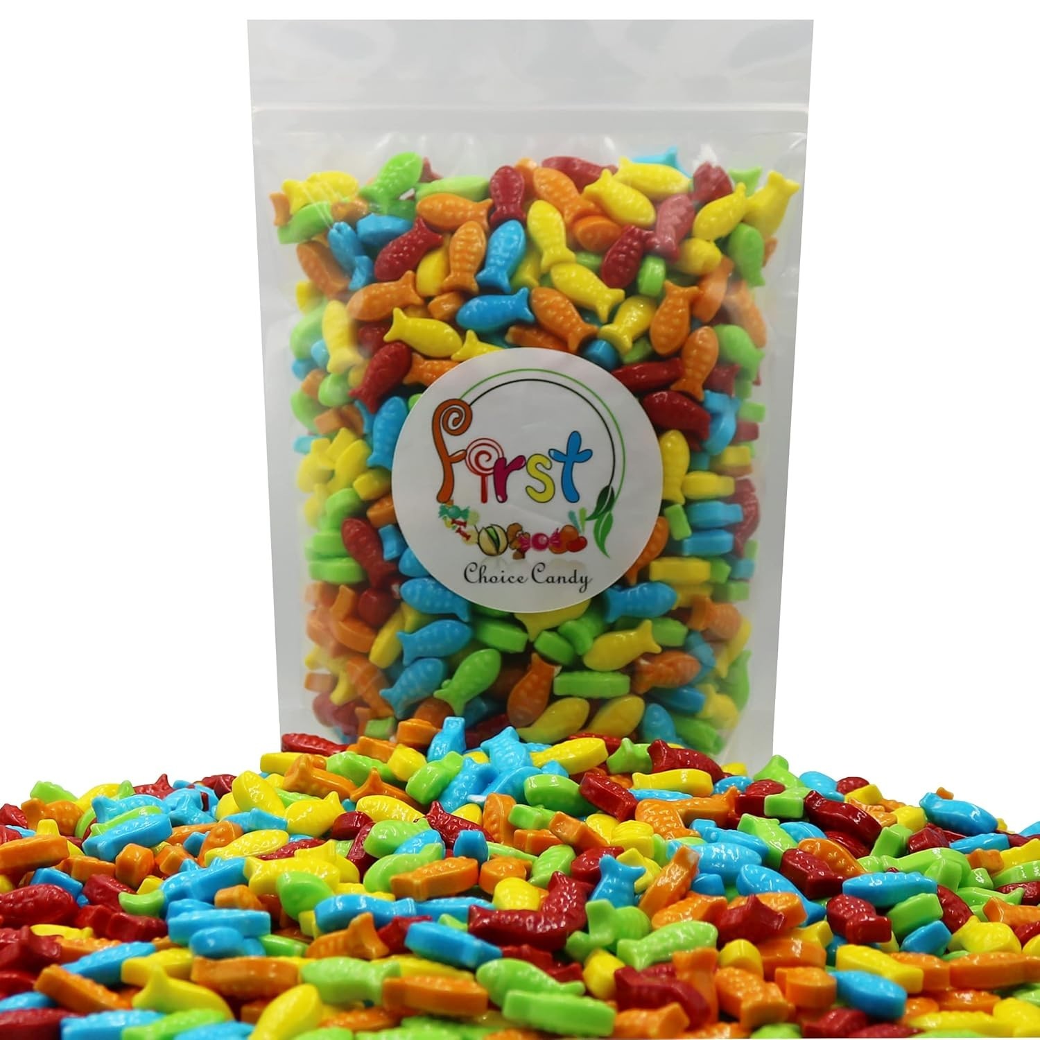 FirstChoiceCandy Rainbow Aquarium Fish Assorted Mini Guppies Hard Candy