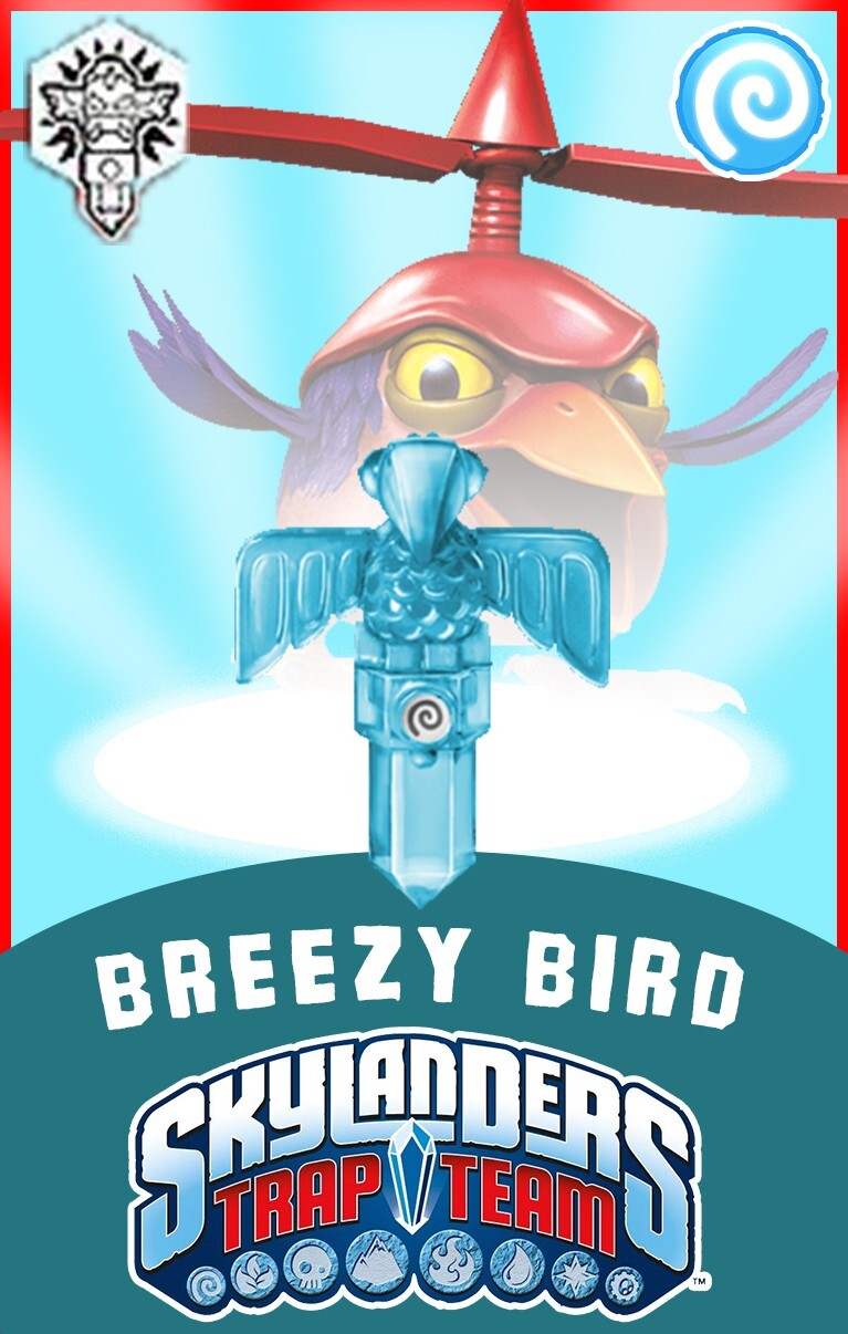 Skylanders Trap Team Breezy Bird Buzzer Beak Trap Villain Trapped NFC Card