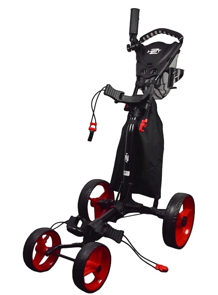 New Hot-Z Golf 4 Wheel Push Cart Black