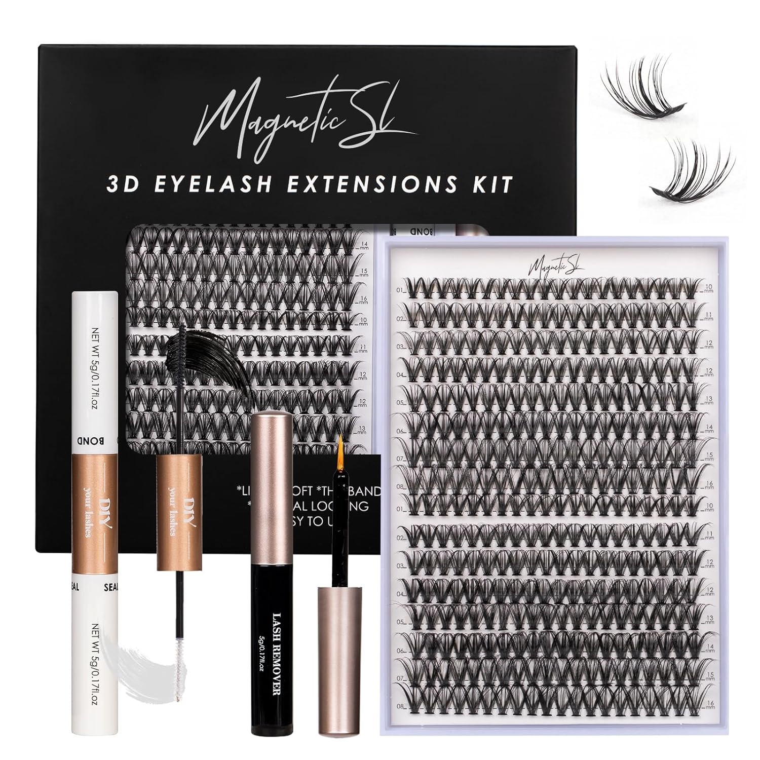 Lash Clusters DIY Lash Extensions Kit 320Pcs Individual Lashes Clusters 30D 40D