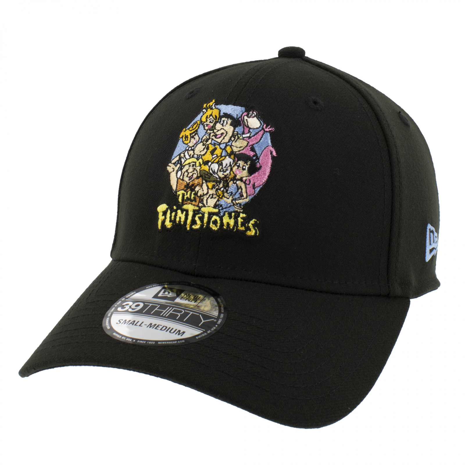 The Flintstones Family Logo New Era 39Thirty Fitted Hat Black