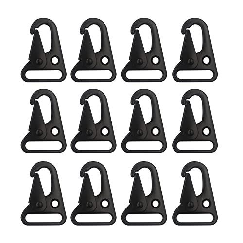 12Pieces Sling Clip Clasp Olecranon Hook for Keychain Snap Hooks 1"(25mm)