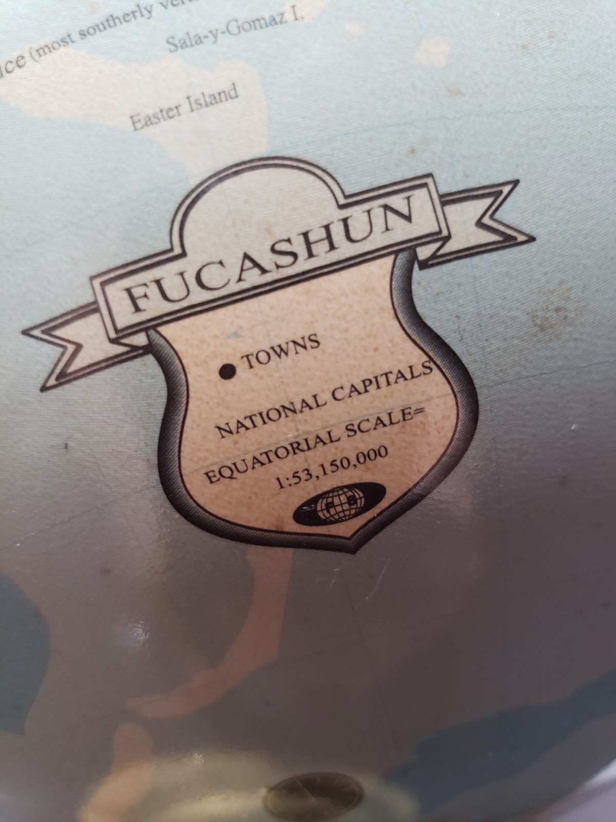 Vintage Fucashun Lighted Globe Lamp Touch Light