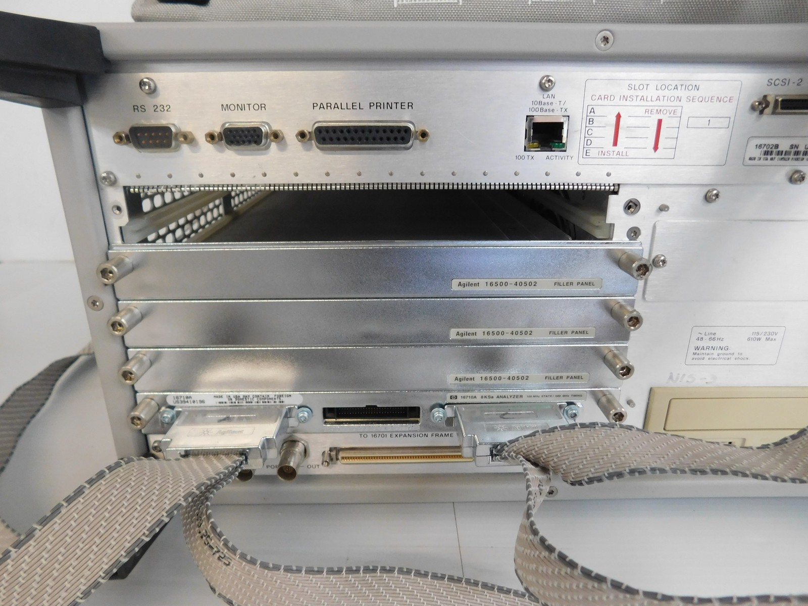 AGILENT 16702B LOGIC ANALYSIS SYSTEM W/ 16710A 8KSA ANALYZER (PPS85)