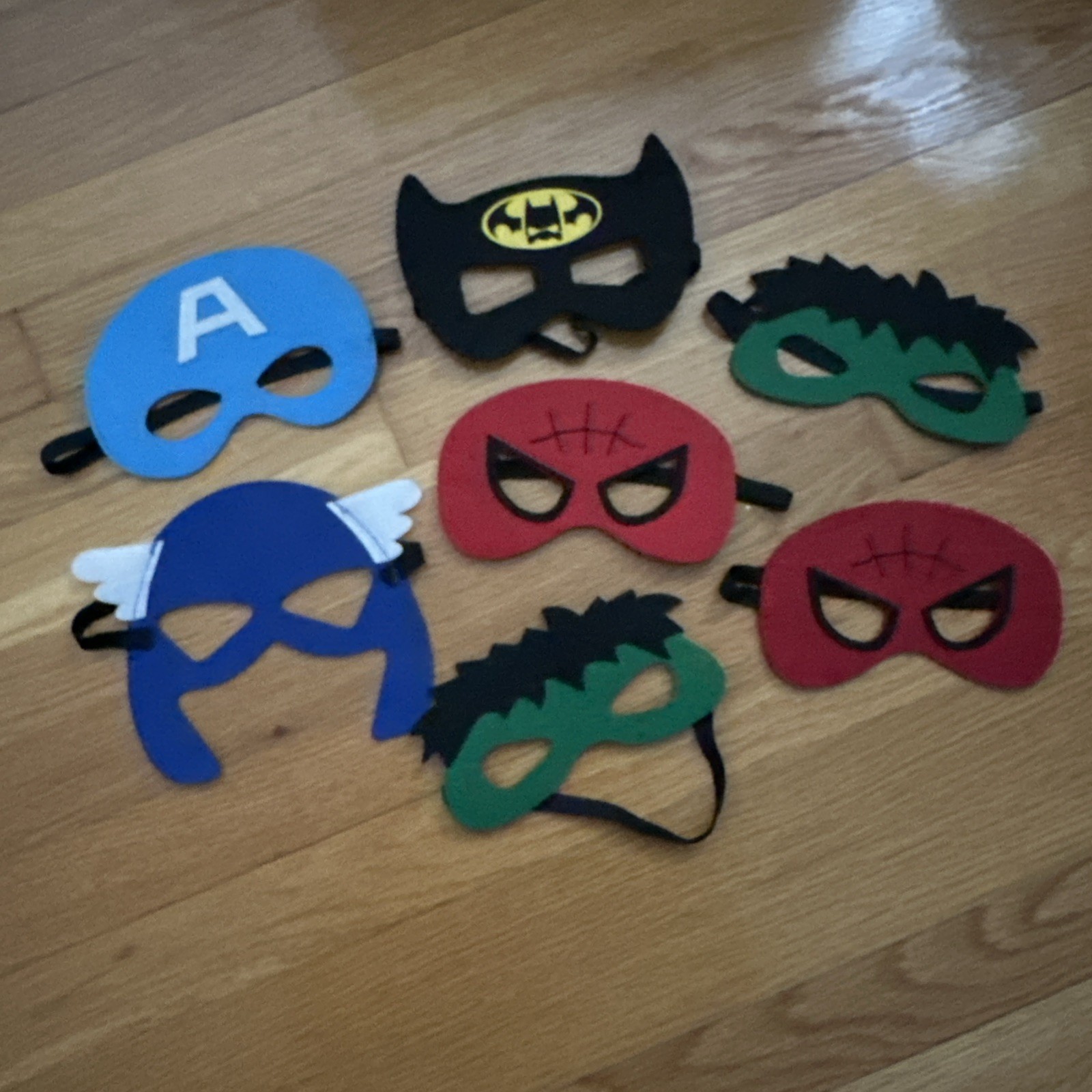 Assorted Felt Superhero Masks Kids