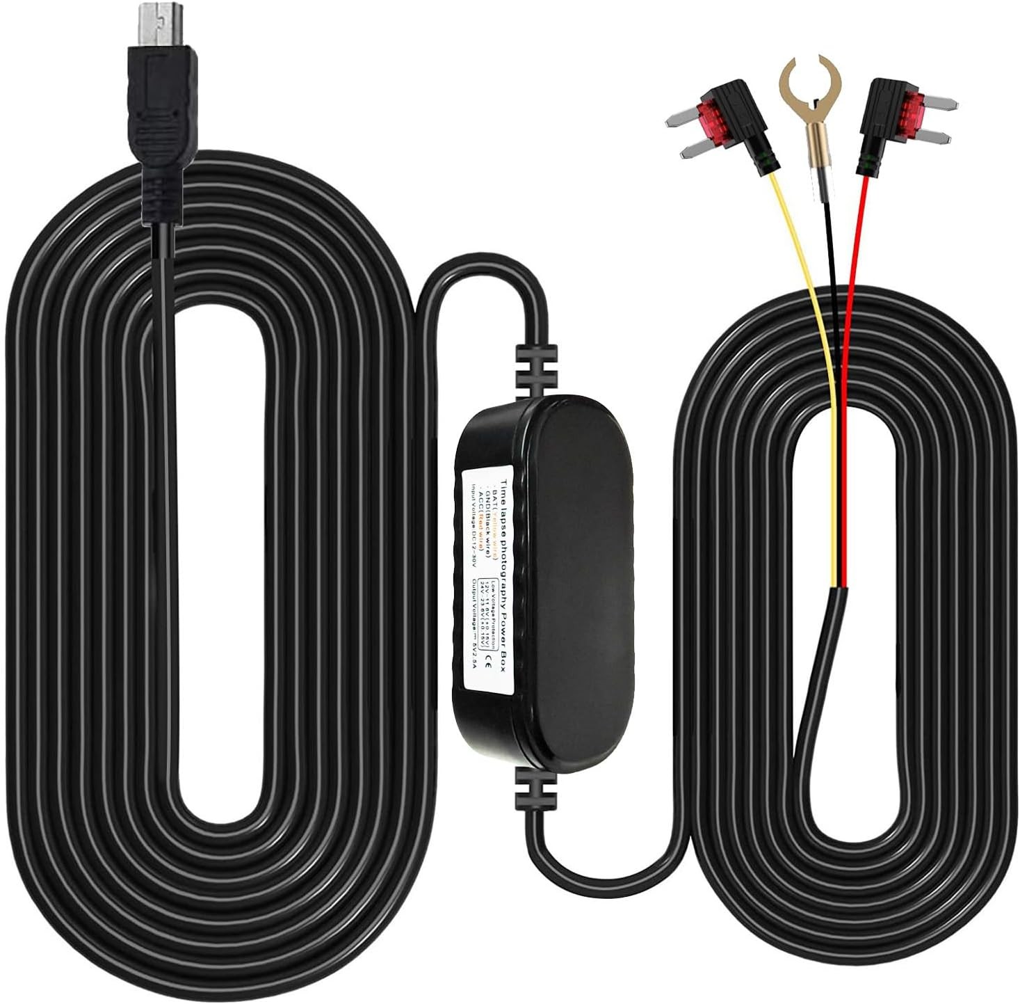 Dash Cam Hardwire Kit Mini USB Low Voltage Protection