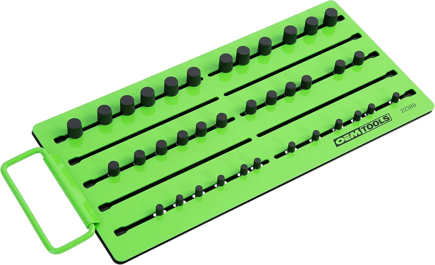 OEMTOOLS 22389 Pro Magnetic Socket Tray, Customizable Ratchet Organizer, Adjusta